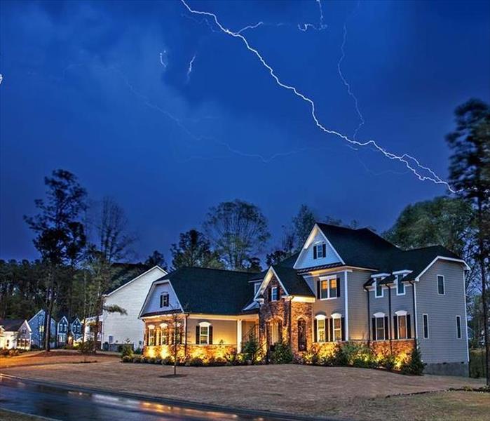 Storm Lightning above Home in Columbia SC